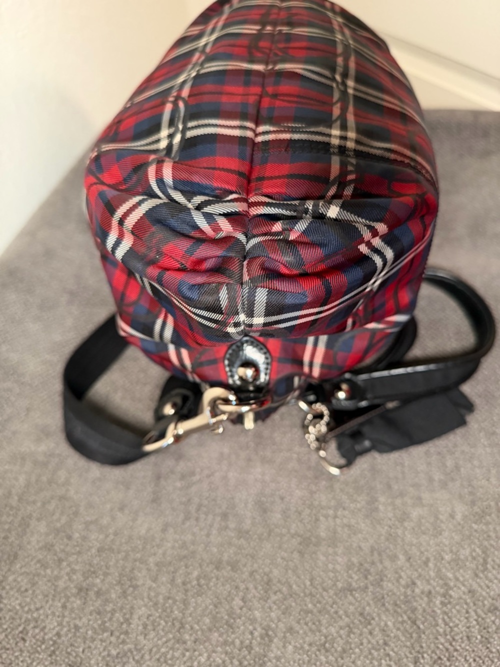 Coach Poppy Tartan Plaid Signature Glam Tote No. H1171-18714 - Picture 7 of 10